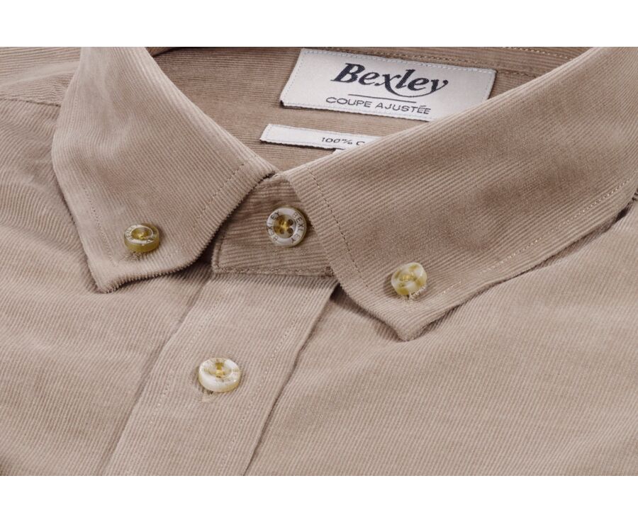 Taupe Clair Corduroy shirt - WAYNE