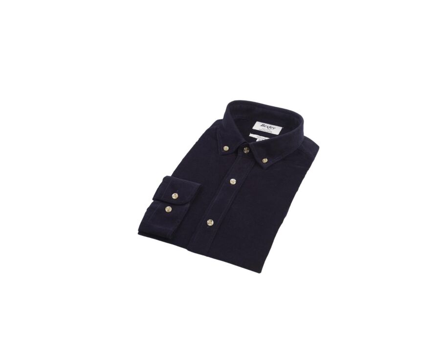 Navy Velvet shirt - WAYNE