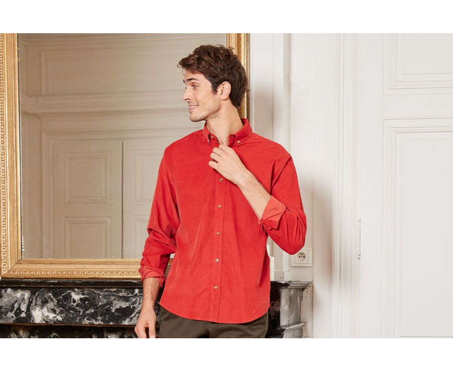 Red Fire Corduroy shirt - WAYNE