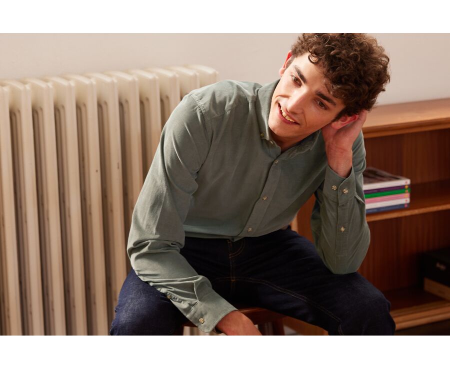 Lime Green Corduroy shirt - WAYNE