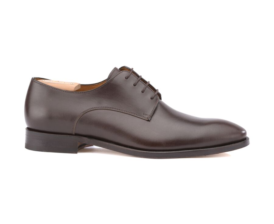 Chocolate Derby Shoes - Leather outsole - BROUGHTON