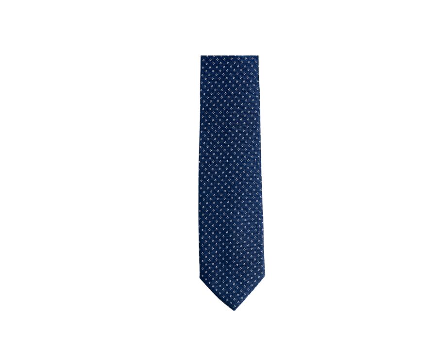 Prussian Blue Squared Silk Tie
