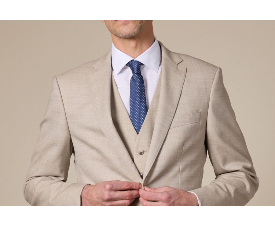 Prussian Blue Squared Silk Tie