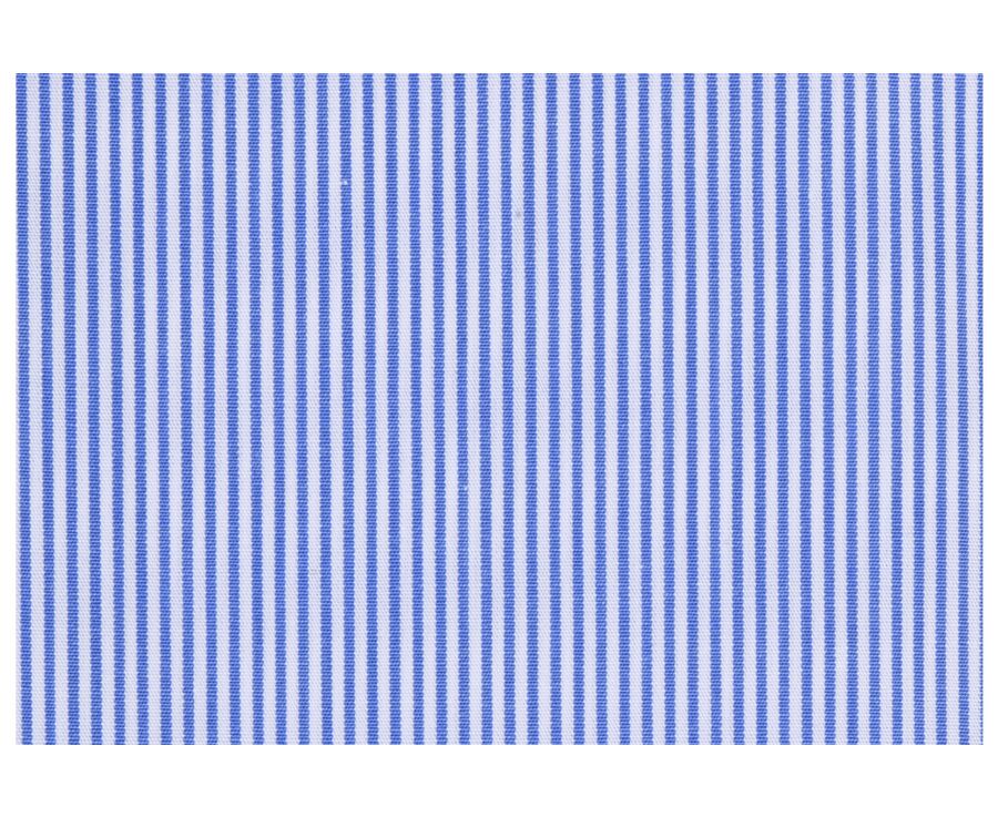 White and Blue striped shirt - Pocket - TRENT MC