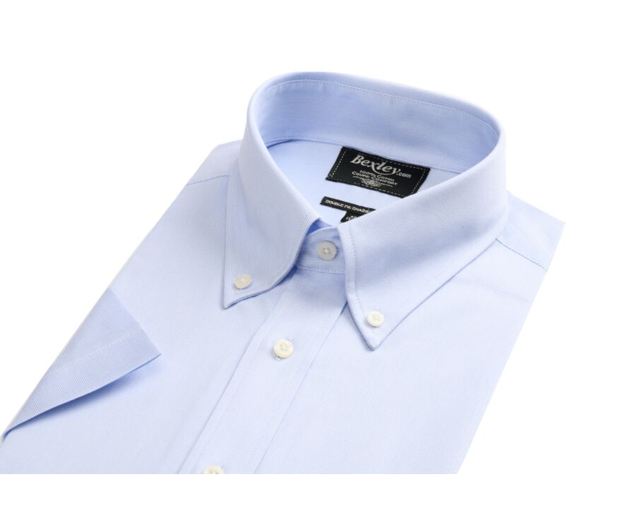 Pale Blue cotton shirt - American collar - PATRICK MC