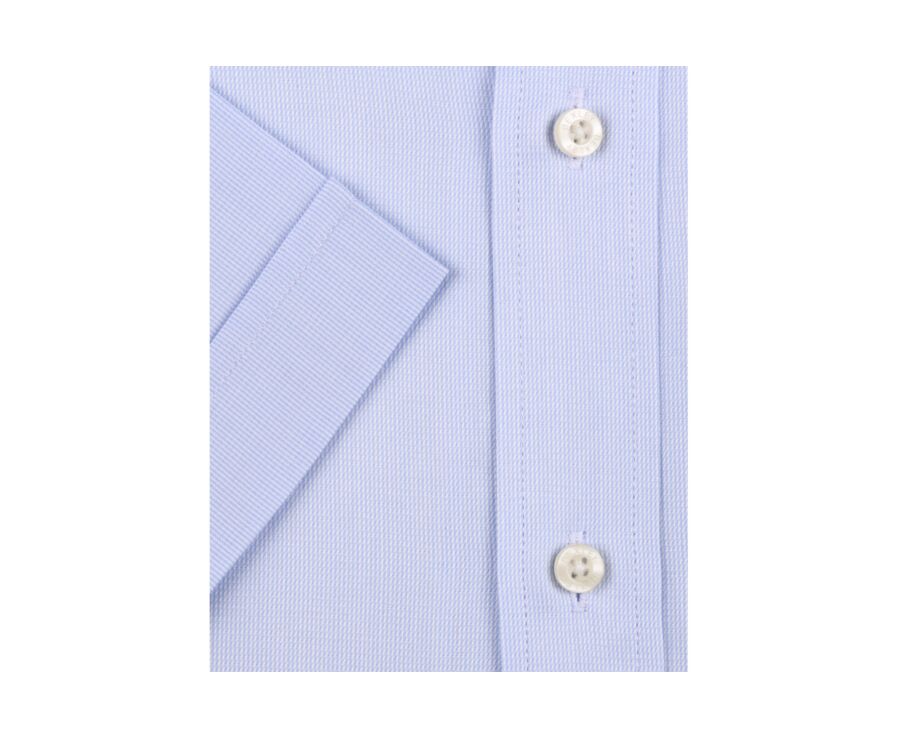 Pale Blue cotton shirt - American collar - PATRICK MC
