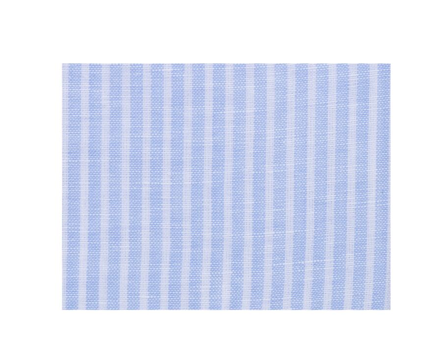 Soft Blue & White striped cotton linen shirt - EDIBERT
