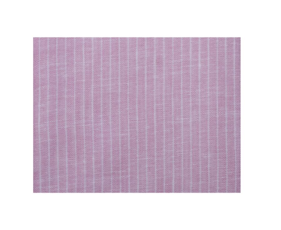 Pink & White trim cotton linen shirt - EDIBERT