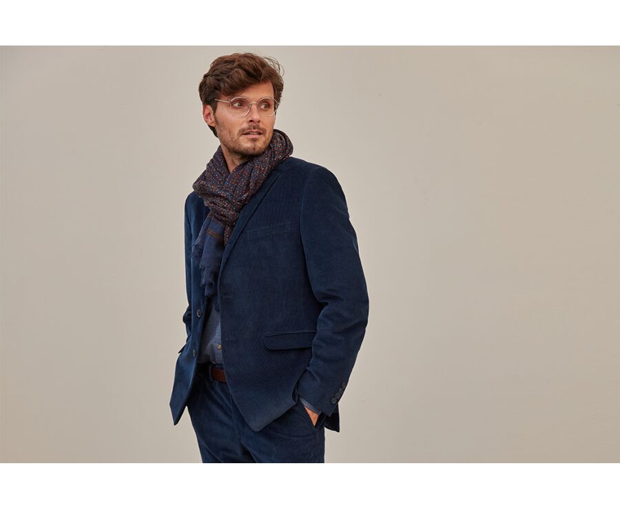 Men's Blue Sinks Suit Blazer - LÉONTILDE