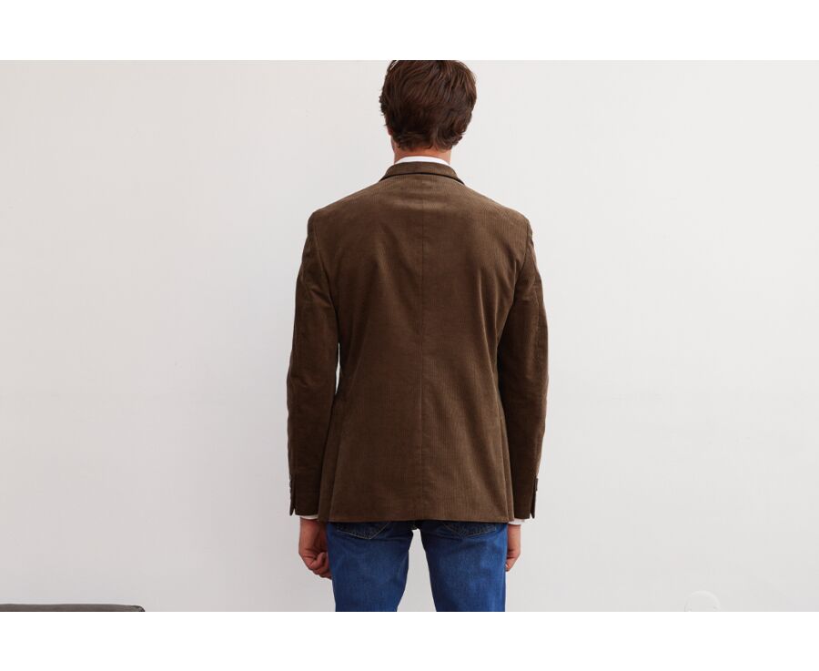 Men's Dark Taupe Suit Blazer - LÉONTILDE