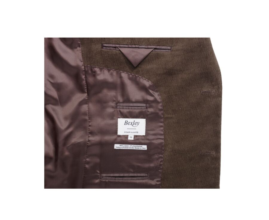 Men's Dark Taupe Suit Blazer - LÉONTILDE