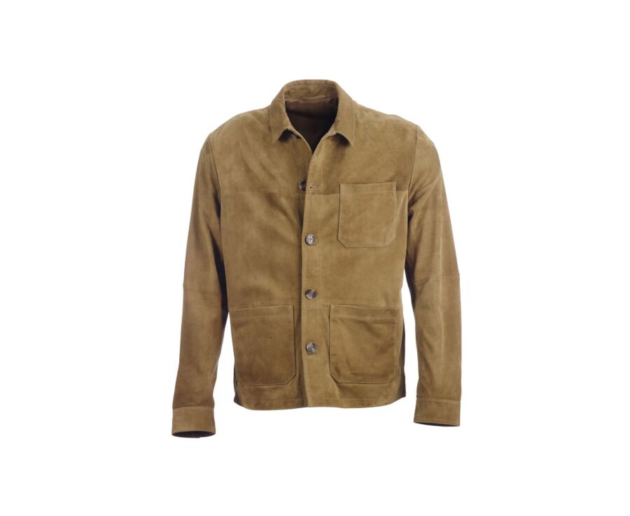 Tobacco Leather Jacket - FAUSTIN