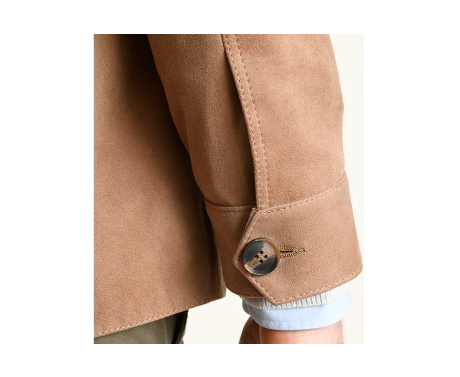 Dark Camel Leather Jacket - FAUSTIN