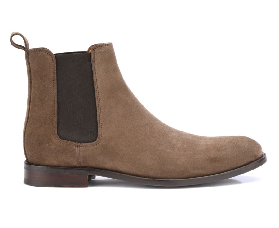 Taupe Suede Chelsea Boots - DAWSON II GOMME