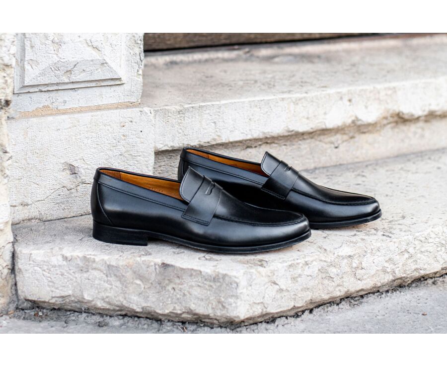 Black leather loafers Davies Ii Bexley