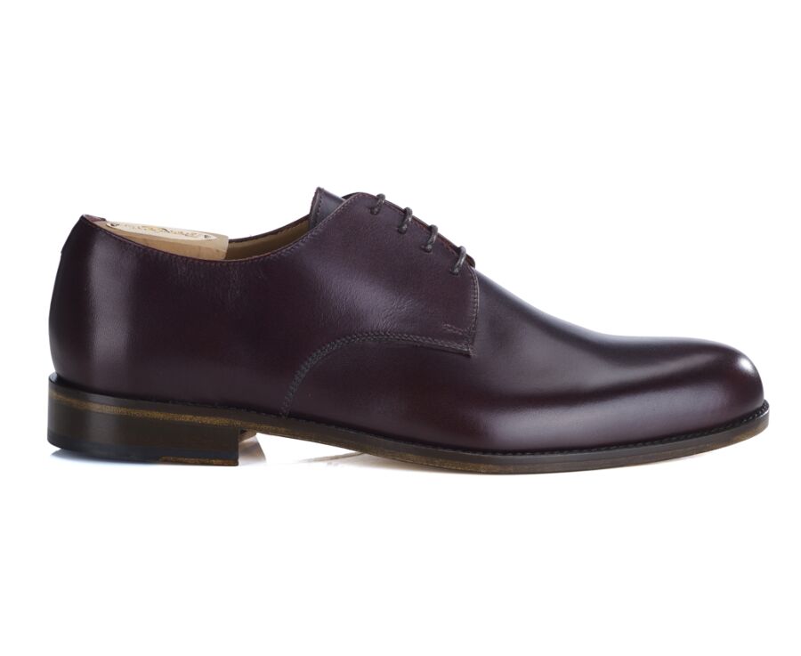 Burgundy Derby Shoes - Leather outsole - DOVER