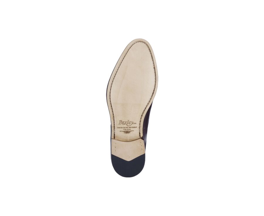 Burgundy Derby Shoes - Leather outsole - DOVER