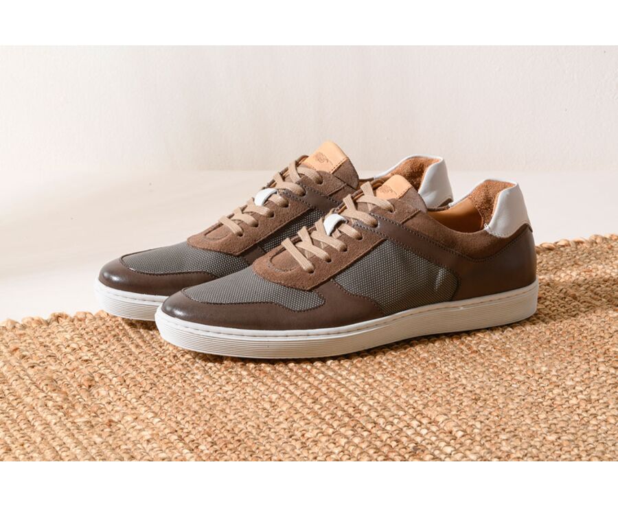 Patina Taupe Men's Trainers - MERIWA