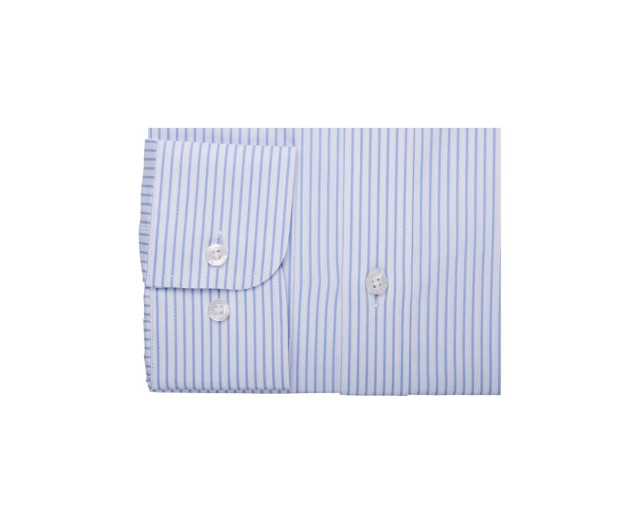 White shirt with light blue stripes - GEOFFROY
