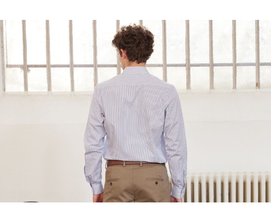 Men's Blue striped shirt - GEOFFROY
