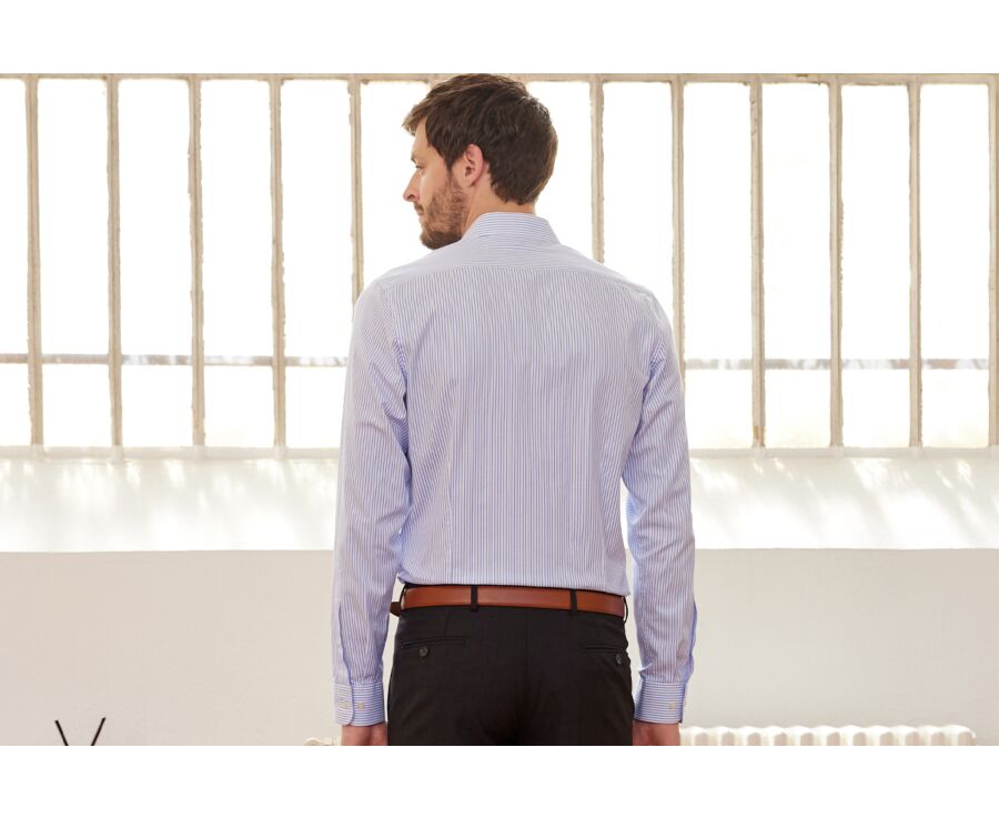 White shirt with blue stripes - GEOFFROY
