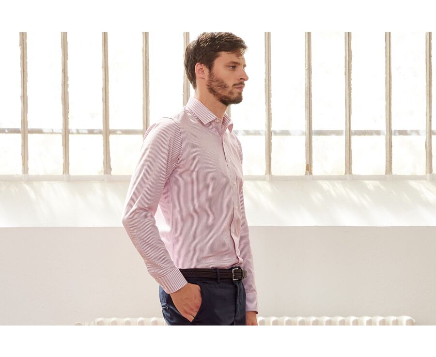 White shirt with red stripes - GEOFFROY