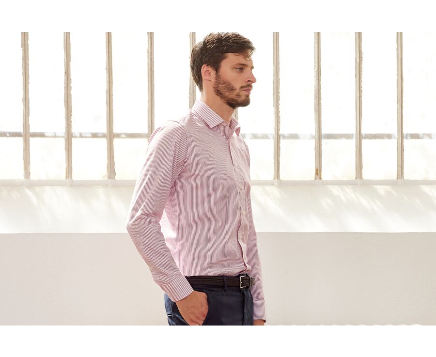 White shirt with red stripes - GEOFFROY