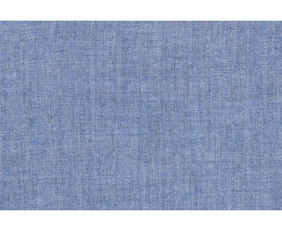 Blue Melange Flannel shirt with Pocket - ALEXANDER