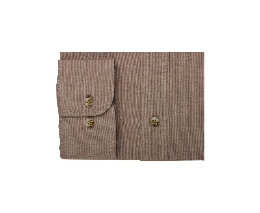 Camel Flannel shirt with Pocket - ALEXANDER