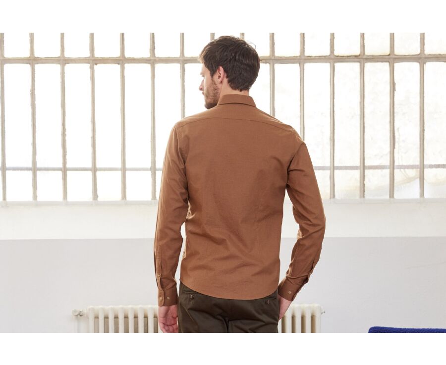 Caramel Flannel shirt - Pocket - ALEXANDER