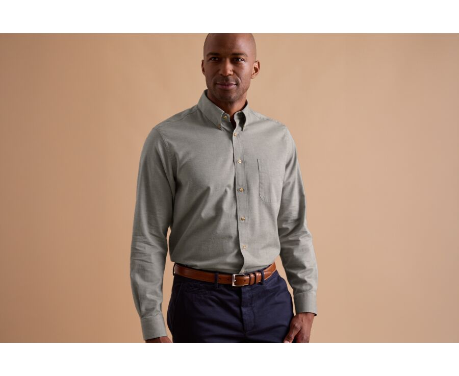 Lime Green Flannel shirt - Pocket - ALEXANDER