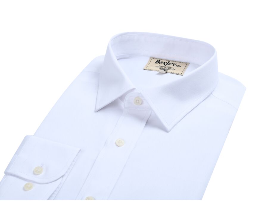 White Cotton shirt - Straight collar - NORBERTIN