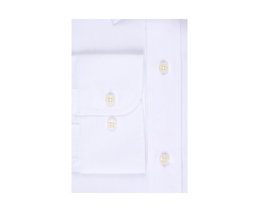 White Cotton shirt - Straight collar - NORBERTIN