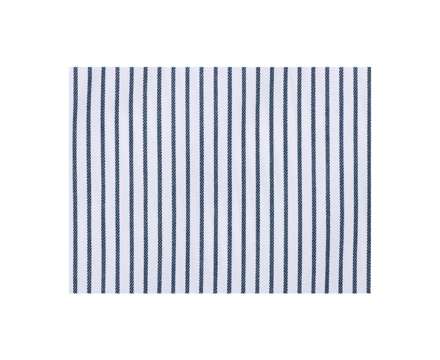 White shirt with dark green stripes and chest pocket - BRODERICK