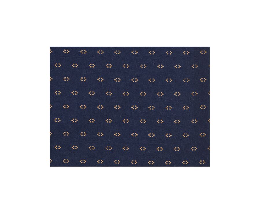 Navy printed shirt with cognac pattern - LÉONCE