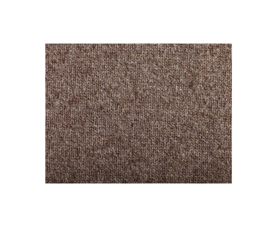 Brown Melange half-zip wool pullover - KEITHY