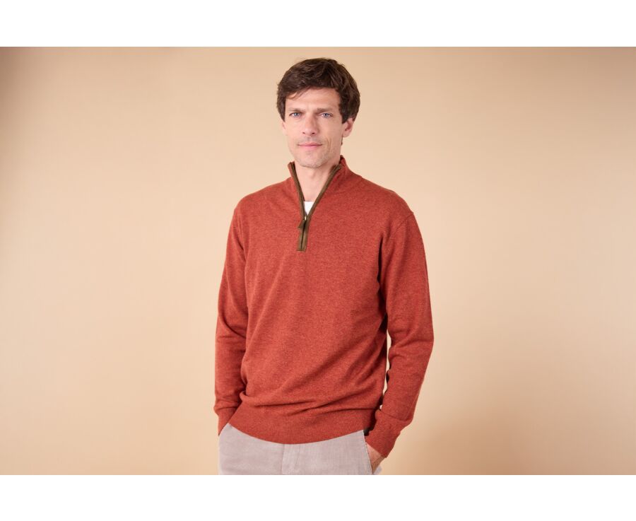 Spice Melange half-zip wool jumper - KEITHY