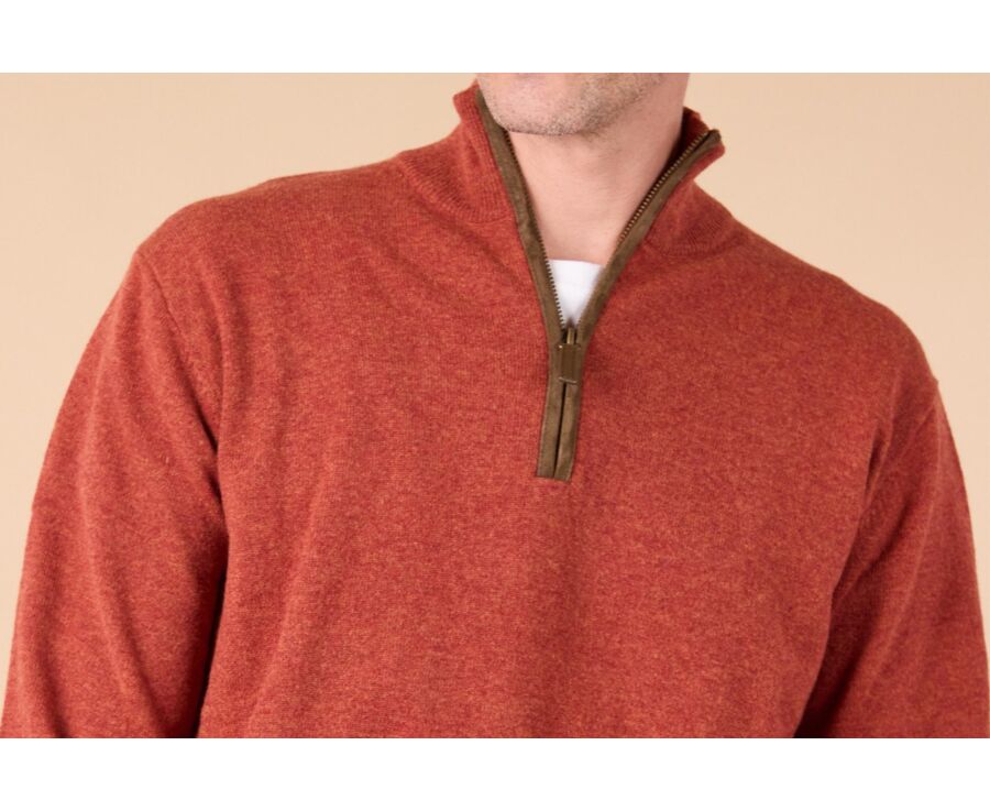 Spice Melange half-zip wool jumper - KEITHY
