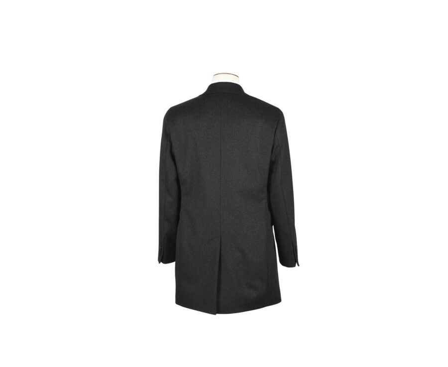 Anthracite Men's winter wool/cashmere overcoat - HONORÉ II