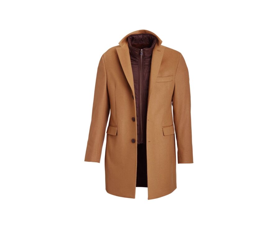 Camel Men's wool/cashmere coat - HONORÉ II
