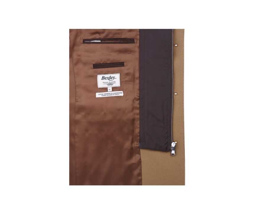 Camel Men's wool/cashmere coat - HONORÉ II