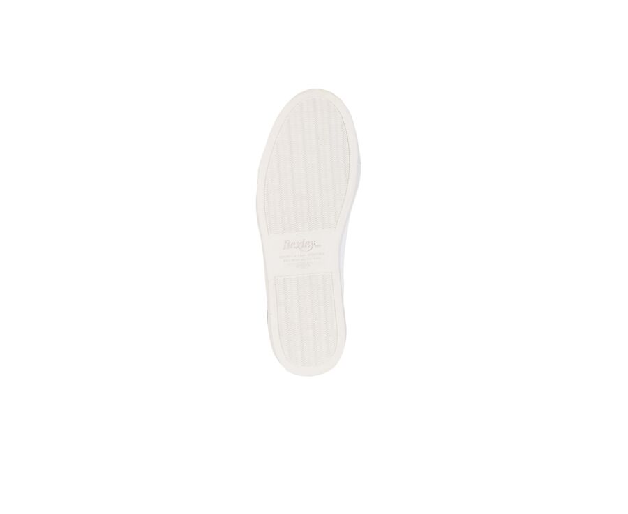 White and Cognac suede Men's Trainers - BRENTWOOD