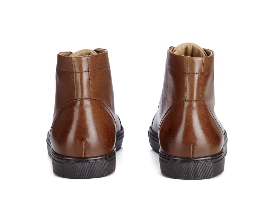 Dark Patina Chestnut high top trainers - HAWTHORNE