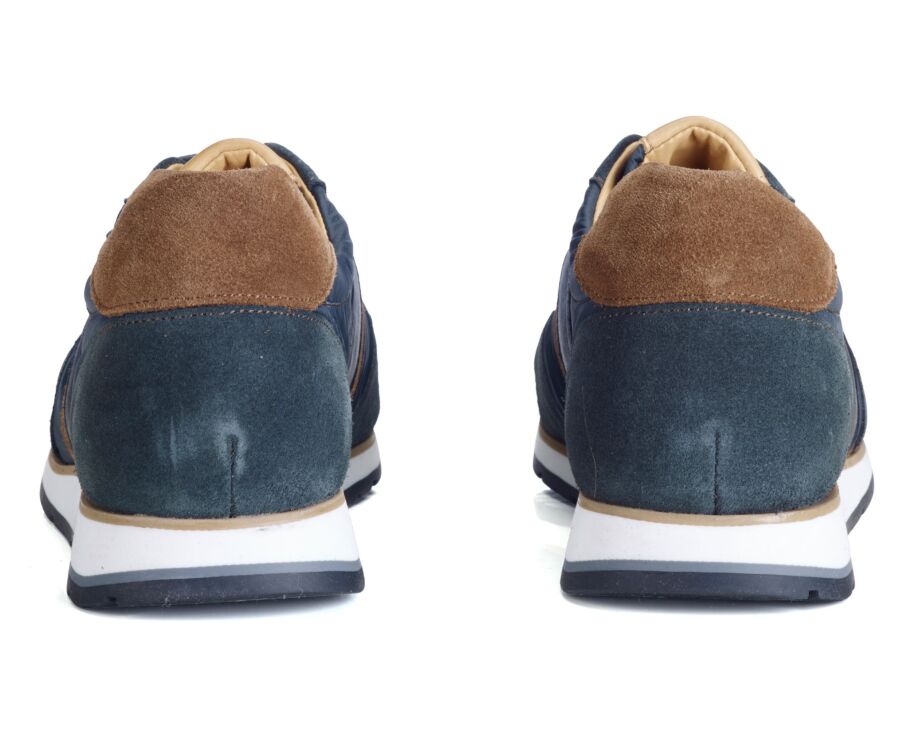 Green Velvet and Chamois Men's Trainers - MELINGA