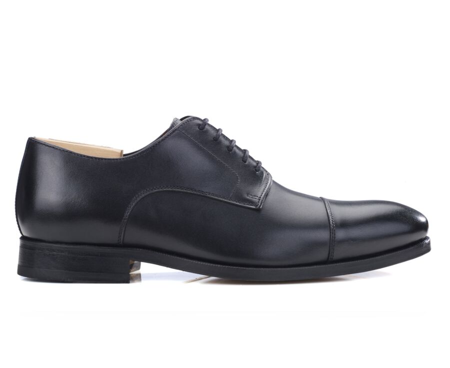 Black Derby Shoes - Leather outsole - GILWELL