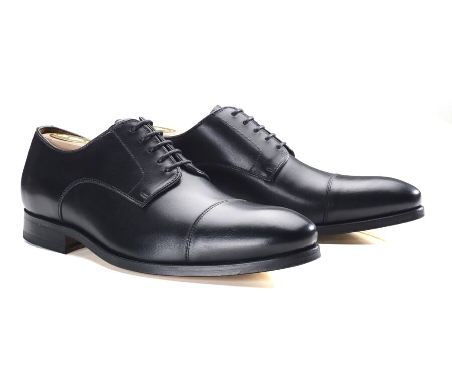 Black Derby Shoes - Leather outsole - GILWELL