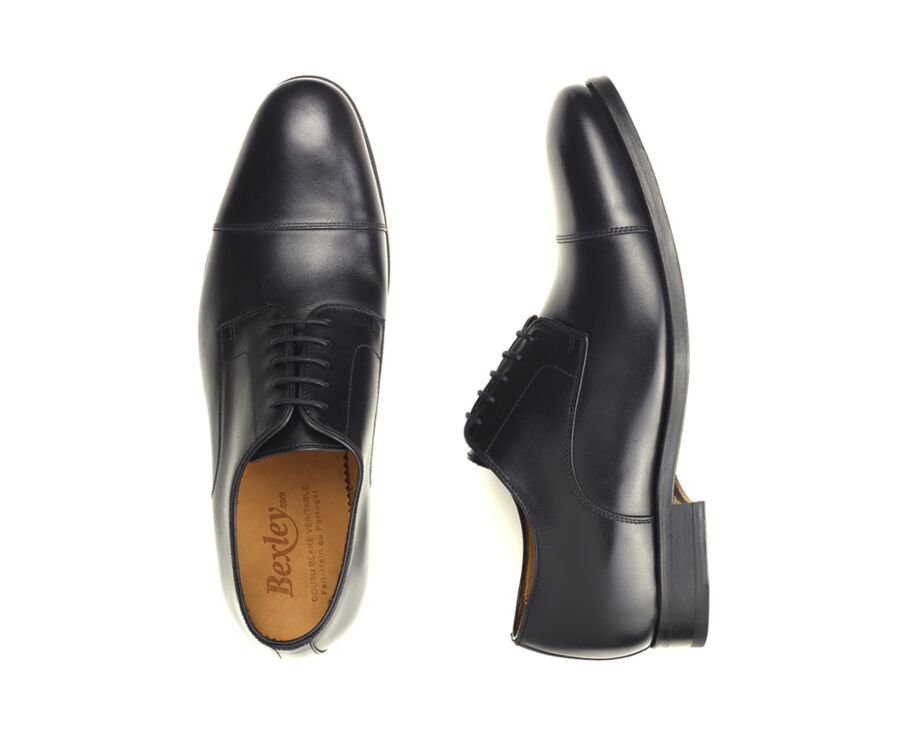 Black Derby Shoes - Leather outsole - GILWELL
