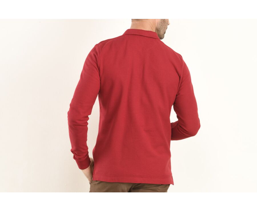 Red Men's long sleeve polo shirt - ANDY II ML