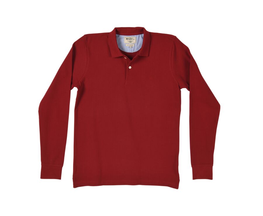 Red Men's long sleeve polo shirt - ANDY II ML