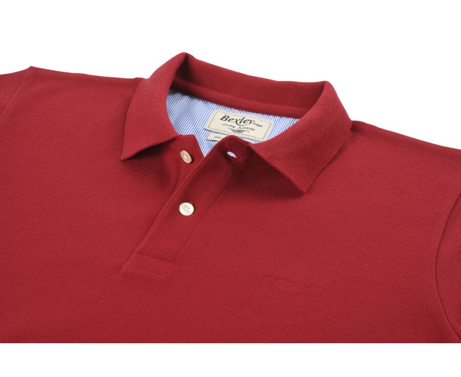 Red Men's long sleeve polo shirt - ANDY II ML